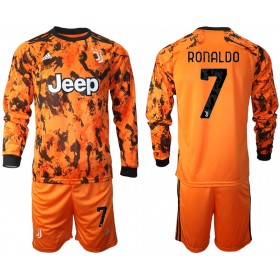Koszulka Juventus Cristiano Ronaldo 7 Dziecięcy Trzeci Koszulki Piłkarskie 2020-2021 Długi Rękaw